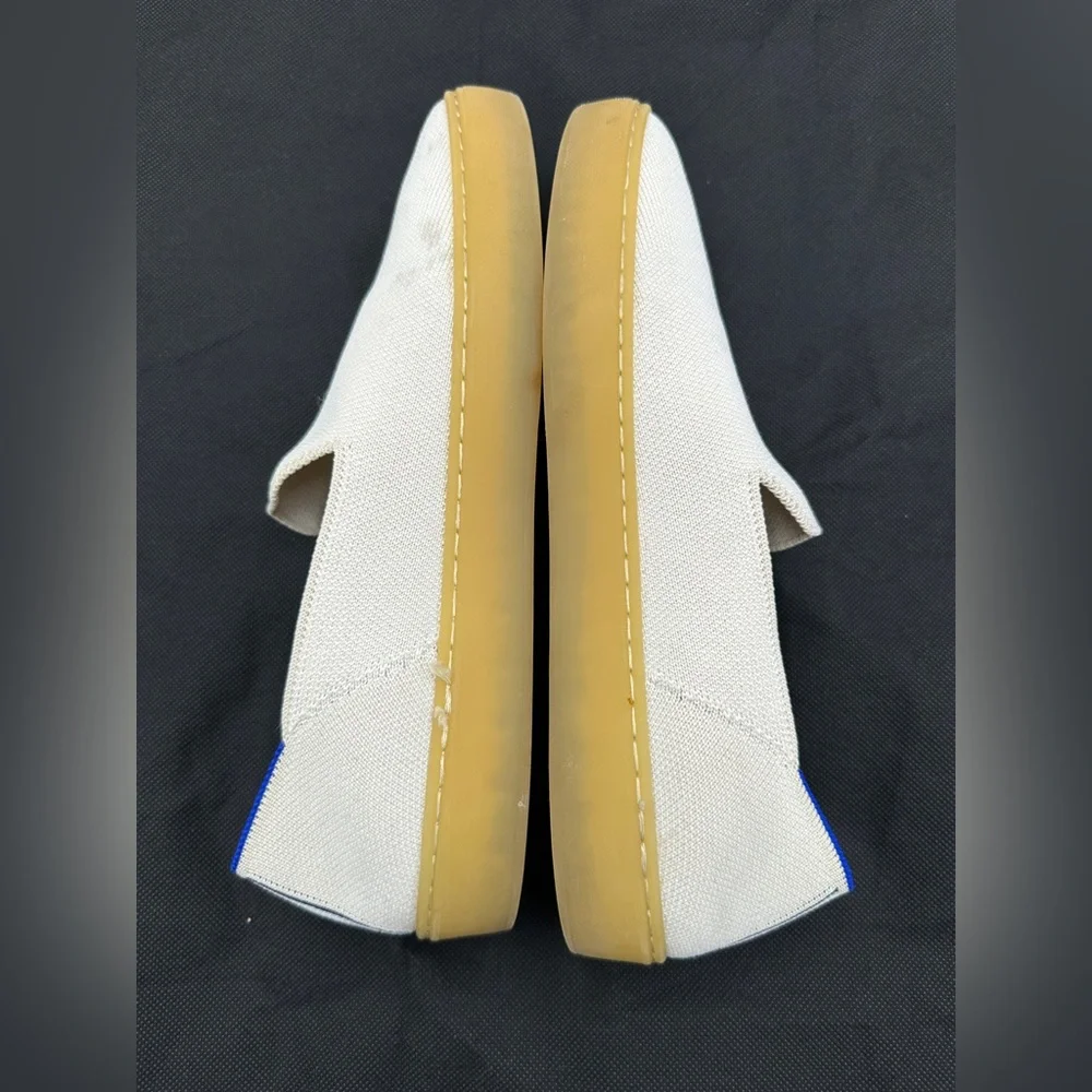 Rothy's Original Slip On Sneaker white navy‎ 9.5